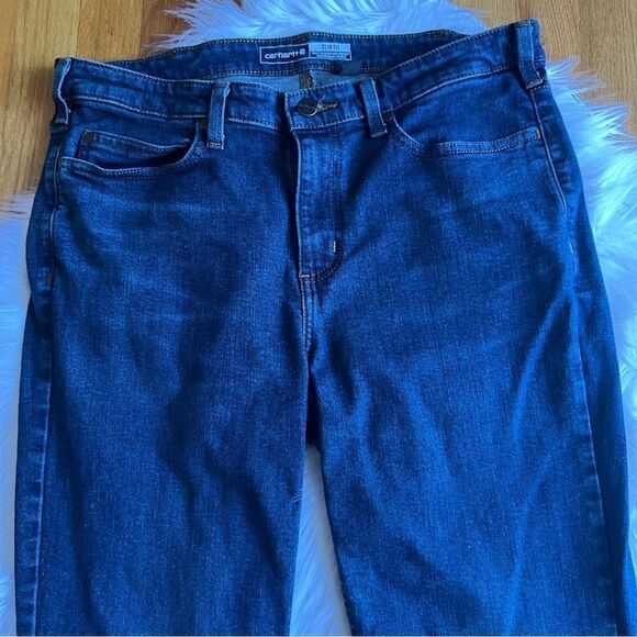 Women’s Carhartt Jean High Rise Slim Fit Size 12 - Picture 2 of 6